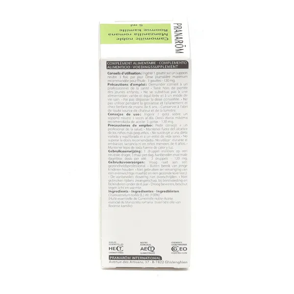 Pranarom huile essentielle Camomille noble