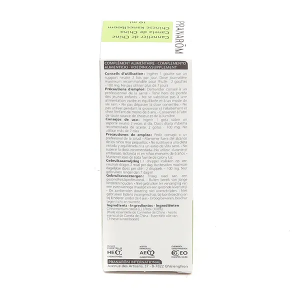 Pranarom huile essentielle Cannelier de chine