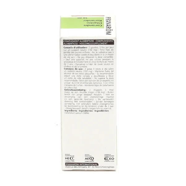 Pranarom huile essentielle Coriandre