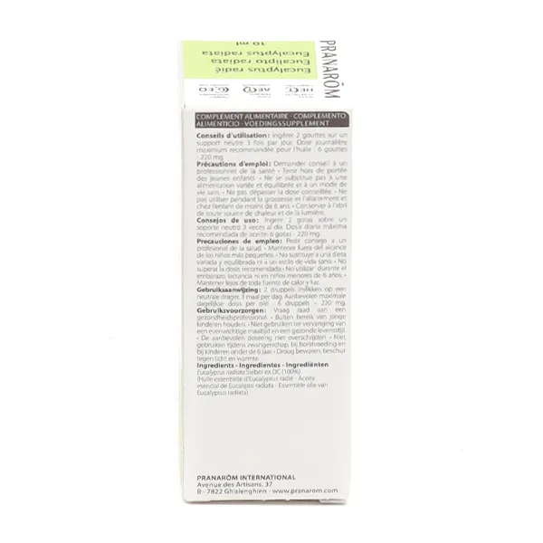 Pranarom huile essentielle Eucalyptus radié