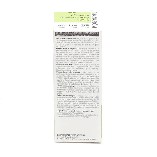 Pranarom huile essentielle Giroflier