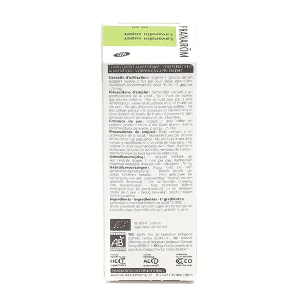 Pranarom Huile essentielle de Lavandin super Bio