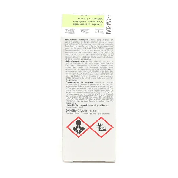 Pranarom huile essentielle Litsée citronnée