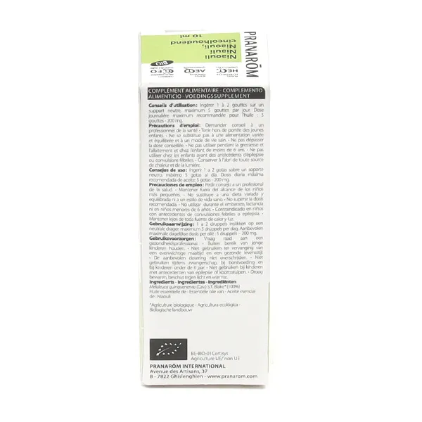 Pranarôm Huile essentielle Niaouli Bio