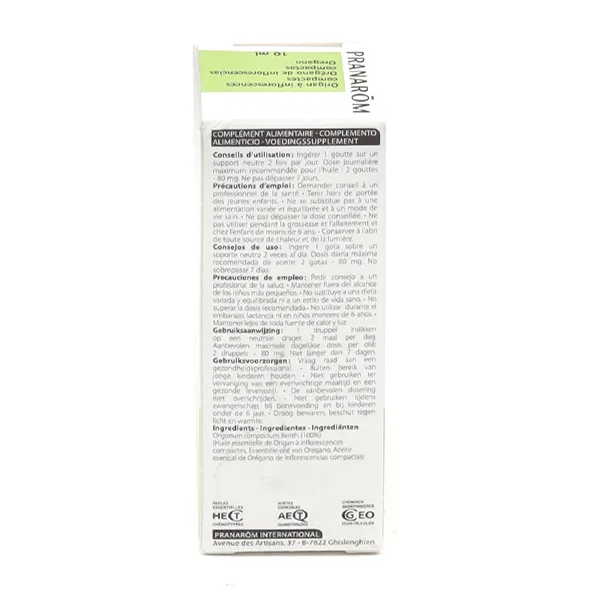 Pranarom huile essentielle Origan