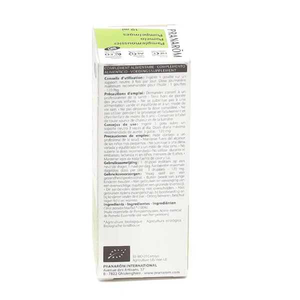 Pranarom huile essentielle Pamplemoussier Bio