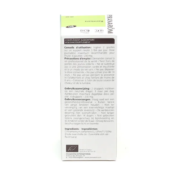 Pranarom huile essentielle de Ravintsara Bio