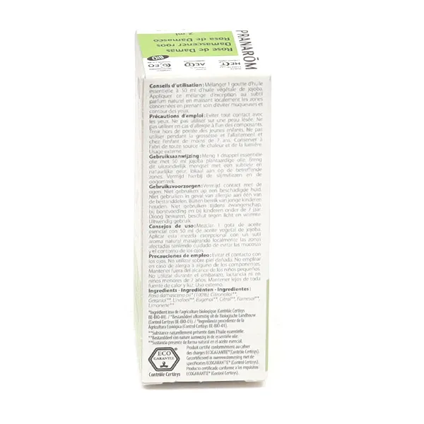 Pranarôm huile essentielle Rose de Damas bio