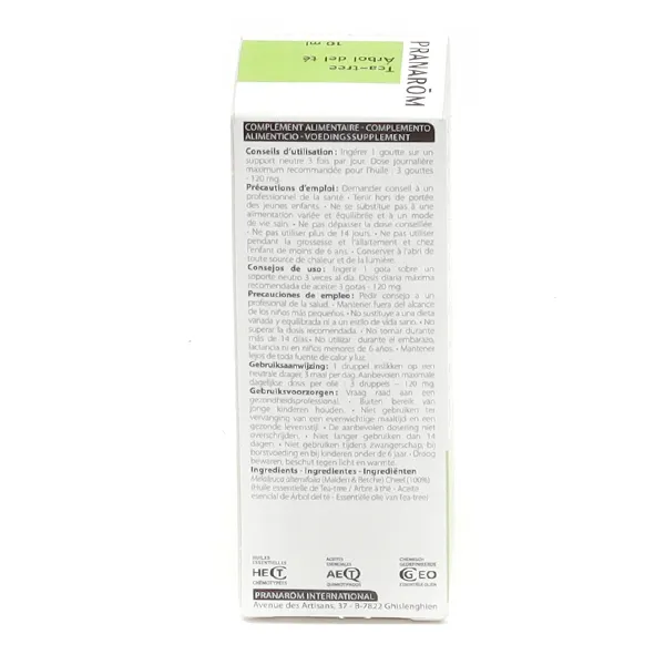 Pranarom Huile essentielle Tea Tree