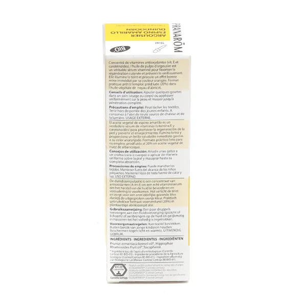 Pranarom huile d'argousier Bio