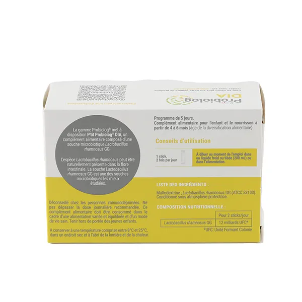P'tit Probiolog Dia enfant nourrisson sticks