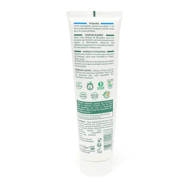 Pur Aloé crème à raser aloe vera natif 50%