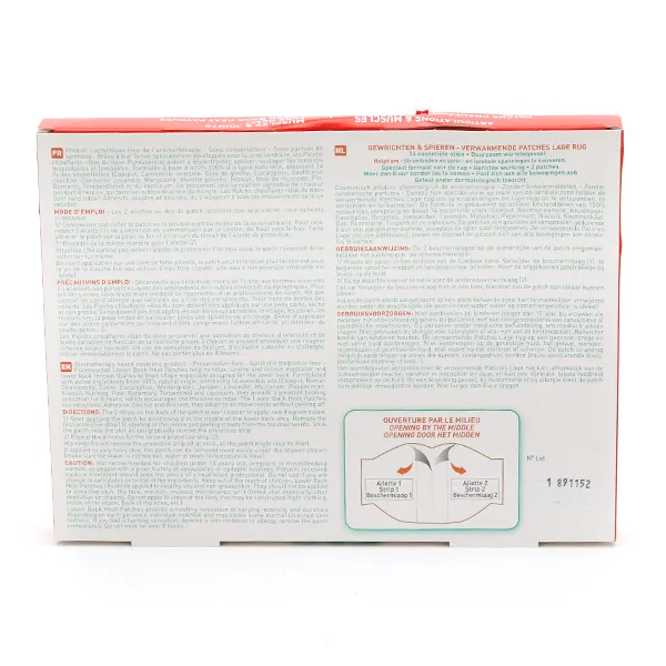 Puressentiel Articulations et Muscles patchs chauffants Bas du dos