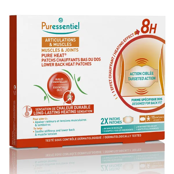 Puressentiel Articulations et Muscles patchs chauffants Bas du dos