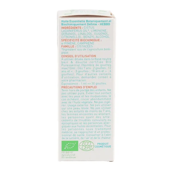 Puressentiel Huile essentielle Ciste Ladanifère Bio