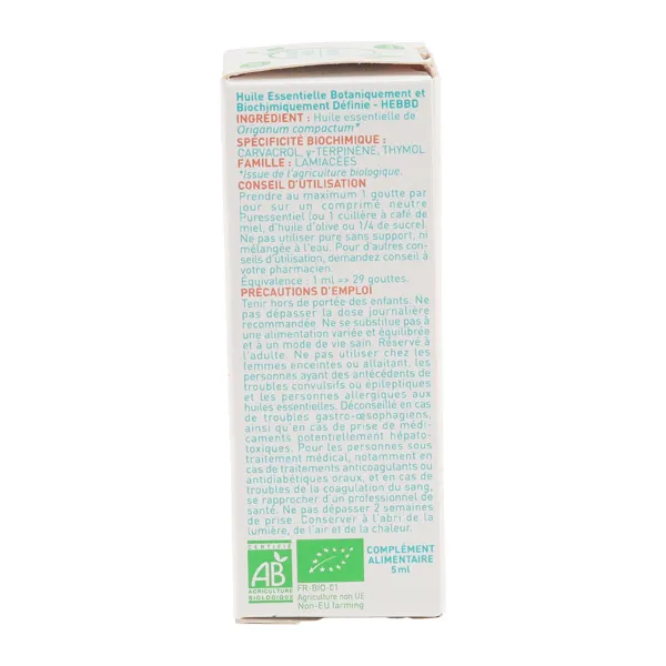 Puressentiel Huile essentielle Origan compact bio