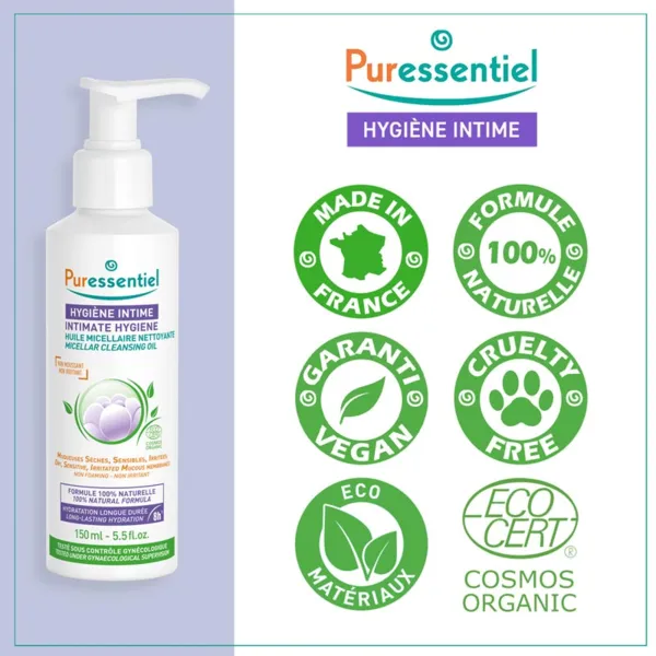 Puressentiel Hygiène intime huile micellaire nettoyante bio