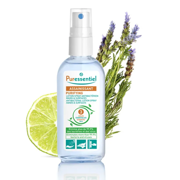 Puressentiel lotion spray antibactérien mains & surfaces