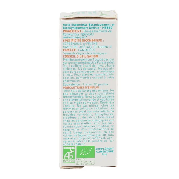 Puressentiel Huile essentielle Romarin à verbénone Bio