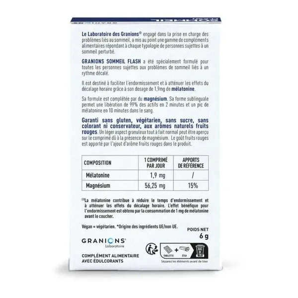 Granions Sommeil Flash comprimé
