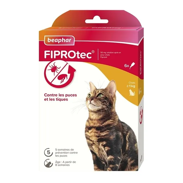 Beaphar Fiprotec chat pipettes anti puce