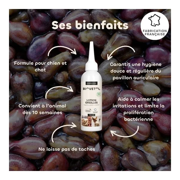 Biovetol Lotion oreilles chien et chat