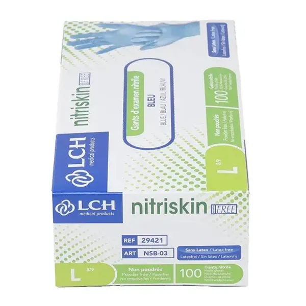 Gants nitrile non poudrés non stériles