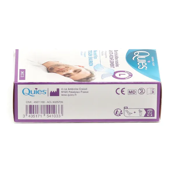 Quies Anti-Ronflement 24 bandelettes nasales