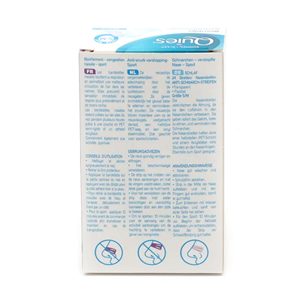 Quies Anti-Ronflement 24 bandelettes nasales