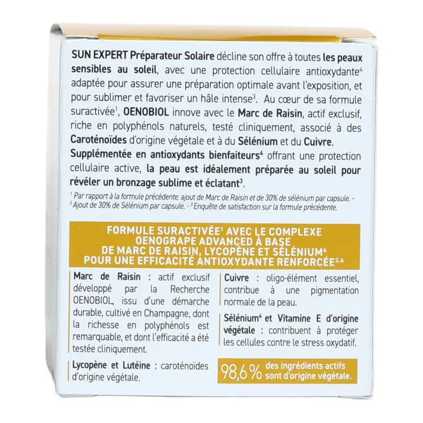 Oenobiol Sun Expert préparateur solaire peau sensible capsules