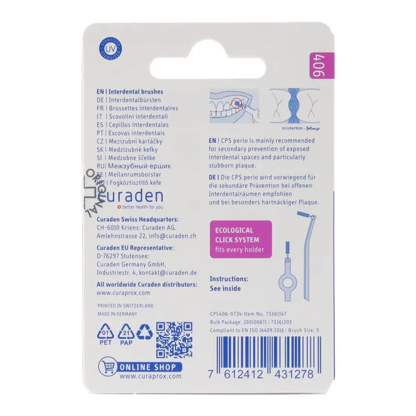 Curaprox Brossettes interdentaires Perio Start recharge