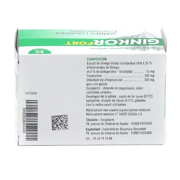 Ginkor Fort gélules Jambes lourdes