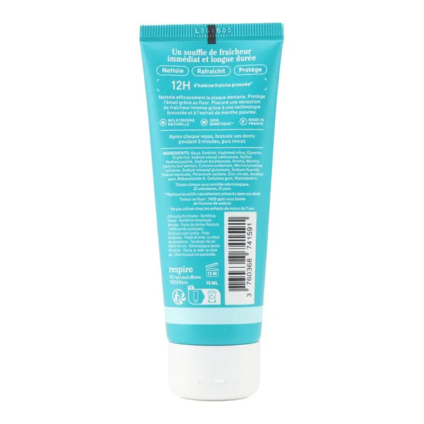 Respire Dentifrice Fraicheur Intense