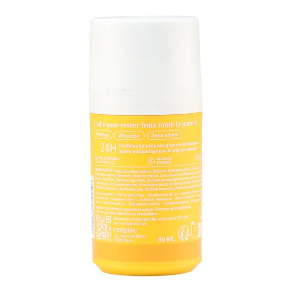 Respire Déodorant roll on Douceur Monoï