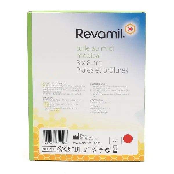 Revamil compresses imprégnées de miel
