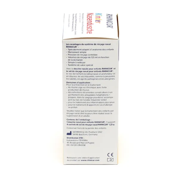 Rhinicur douche nasale pour enfants