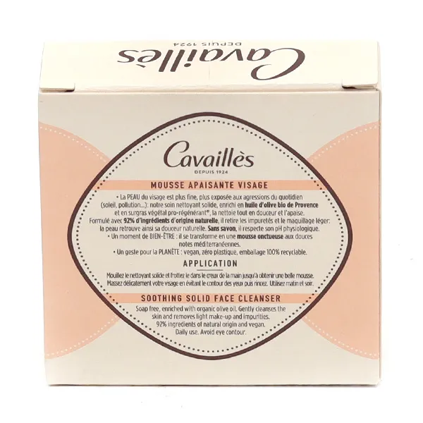 Cavaillès Nettoyant Visage Solide Mousse apaisante