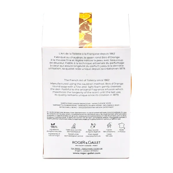 Roger et Gallet savon parfumé Bois d'Orange