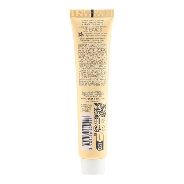 Roger et Gallet Vanille soleil crème mains