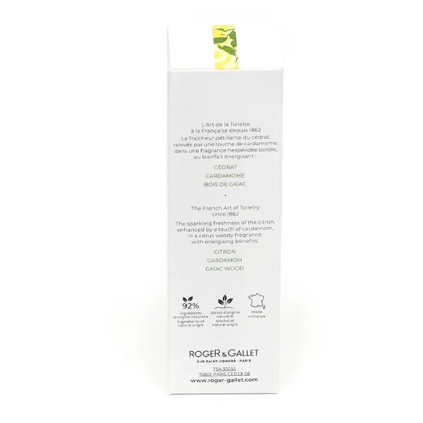 Roger et Gallet eau parfumée bienfaisante Cédrat