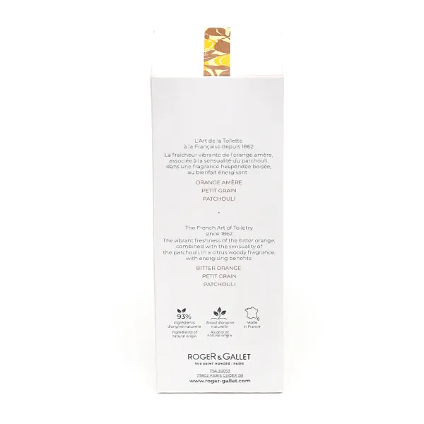 Roger et Gallet eau parfumée bienfaisante Bois d'Orange