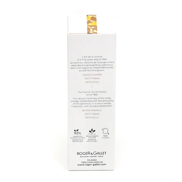 Roger et Gallet eau parfumée bienfaisante Bois d'Orange
