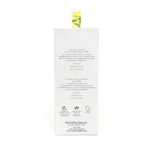 Roger et Gallet eau parfumée bienfaisante Cédrat