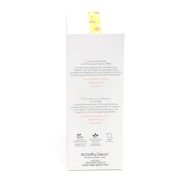 Roger et Gallet eau parfumée bienfaisante Fleur d'Osmanthus