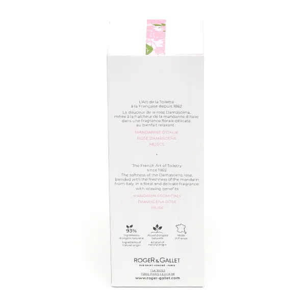 Roger et Gallet eau parfumée bienfaisante Rose