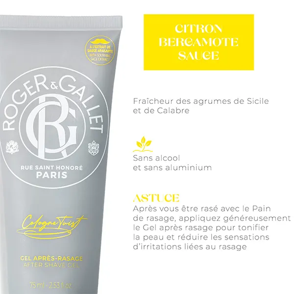 Roger et Gallet Cologne Twist gel après rasage