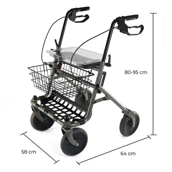 Déambulateur 4 roues avec panier