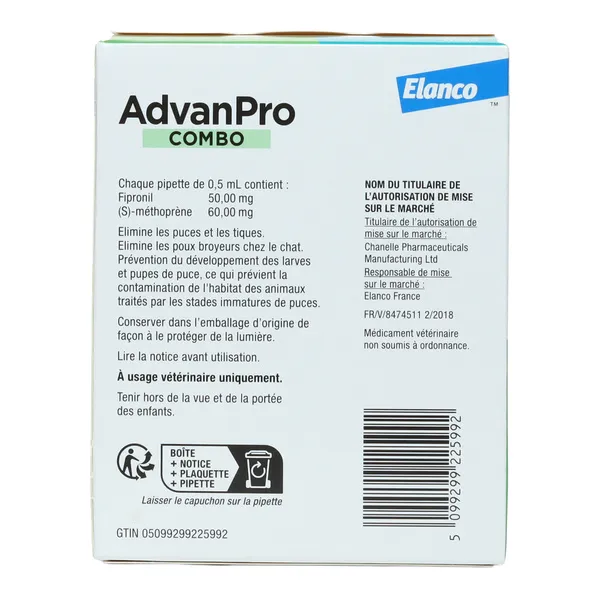 AdvanPro Combo pipette anti puce Chat