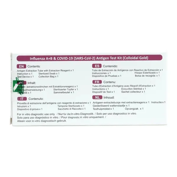 Test Covid Grippe A et B