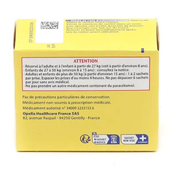 Doliprane 500 mg poudre en sachets